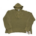 Sonoma Women's Size M Olive Green Knit Hoodie Button Detail