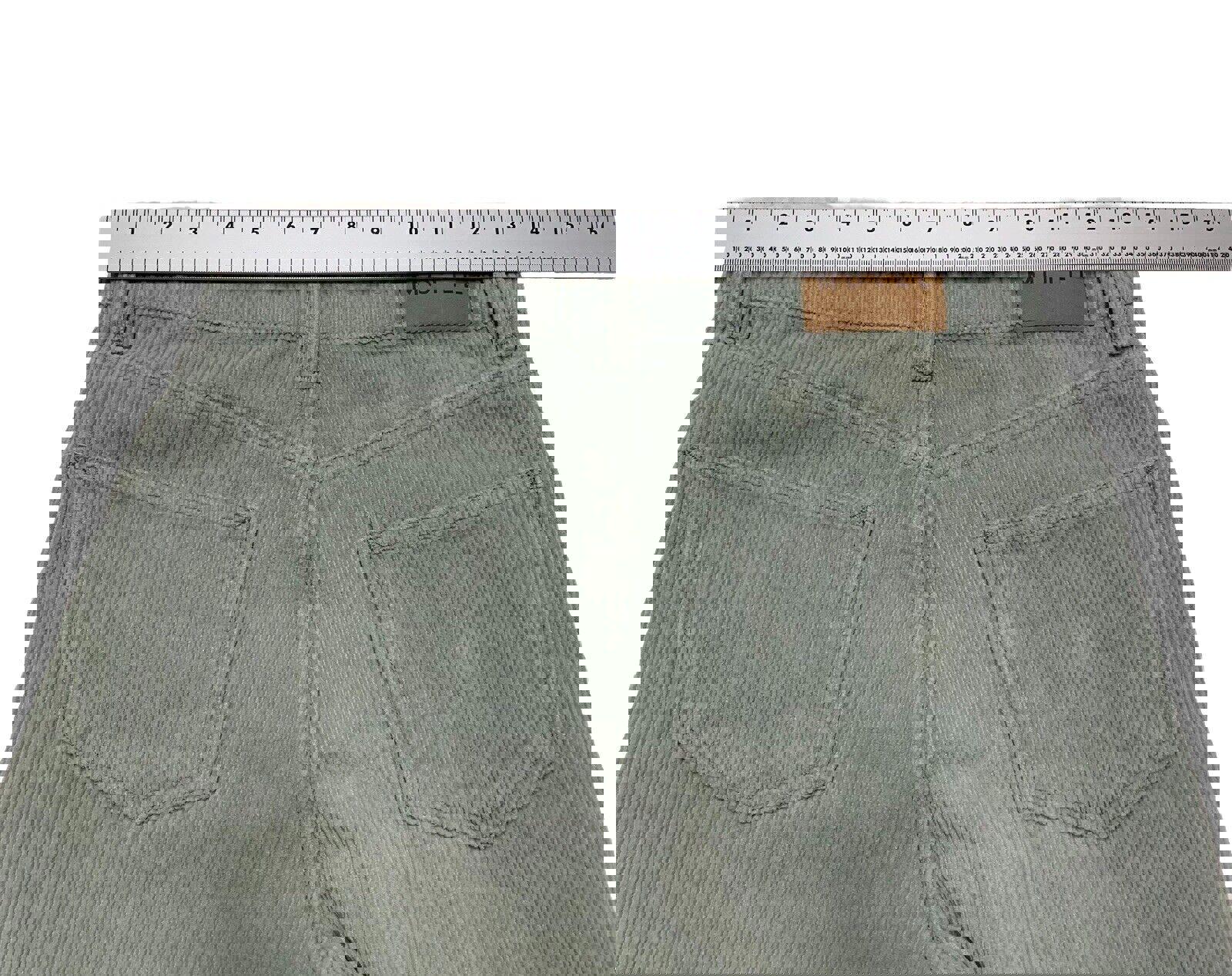Pantalones de pana Motel para mujer, talla XS, verde menta, pierna ancha, ligeros