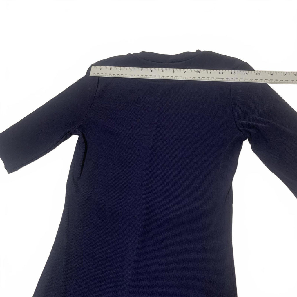 Vestido azul marino de longitud media con mangas cortas de H&amp;M para mujer, talla mediana