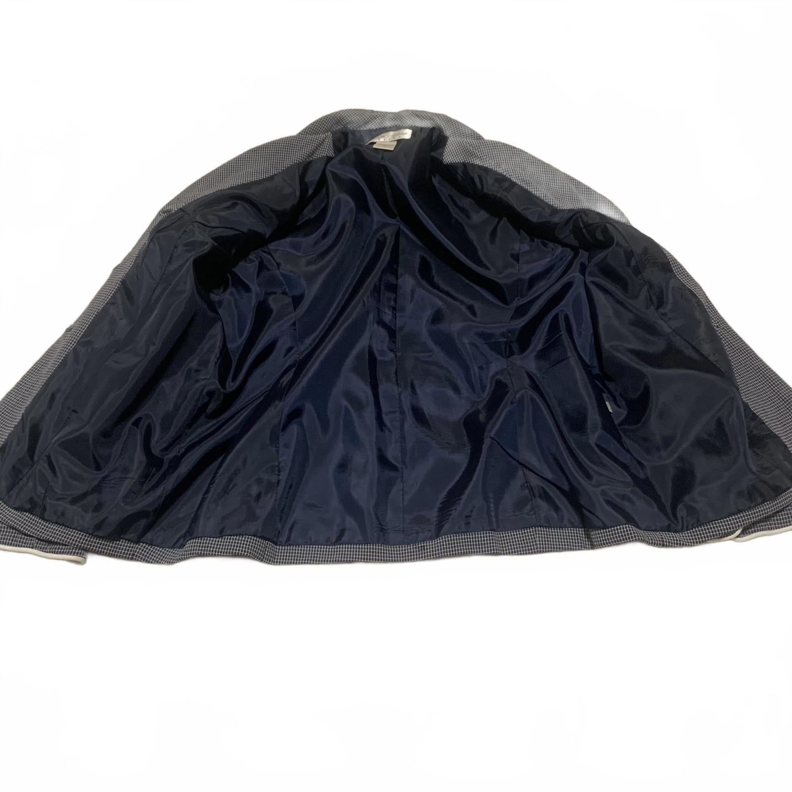 Blazer azul marino con ribete de botones Vintage Casual Corner Petite para mujer, talla 8P