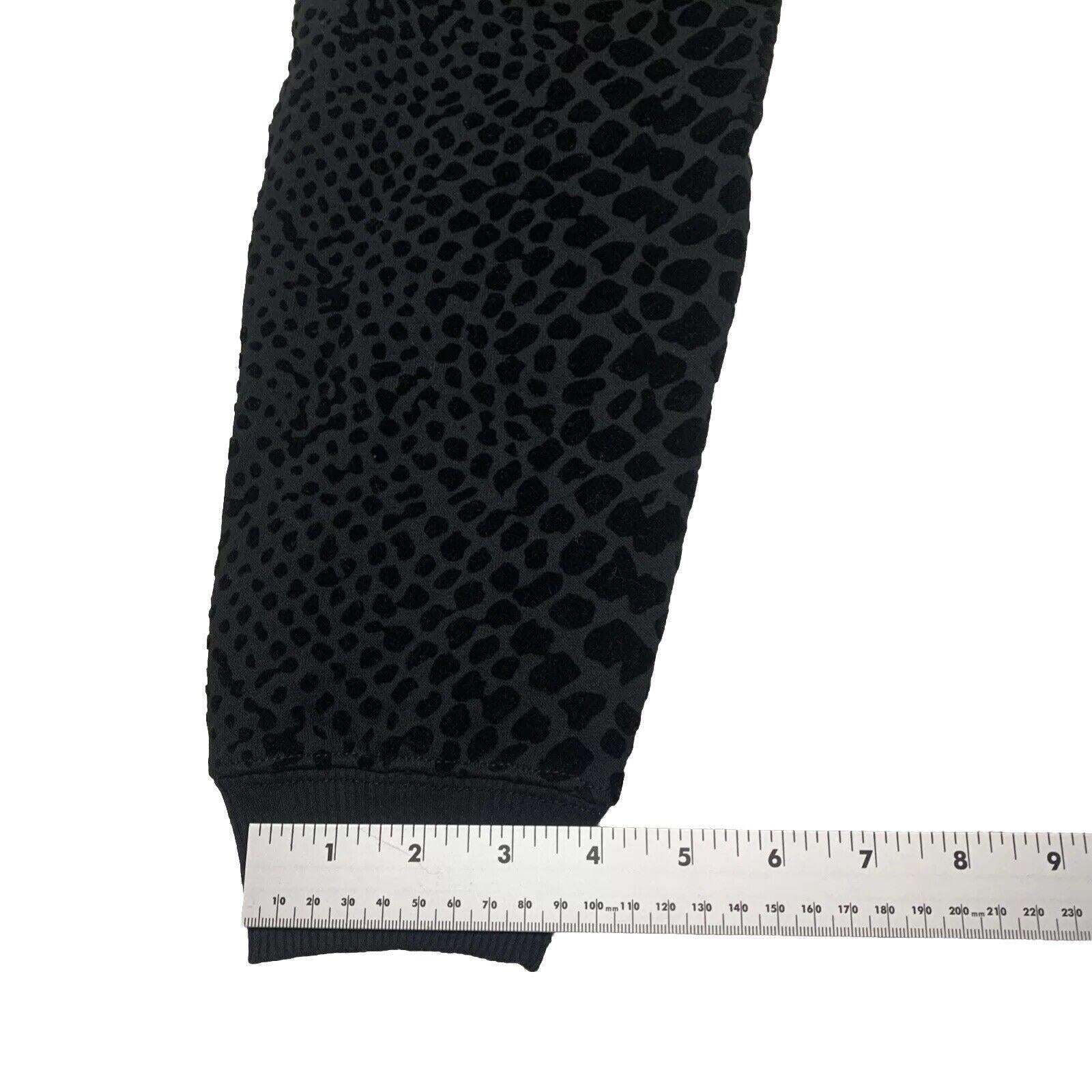 Leggings negros de talla extragrande para mujer de Dex Clothing, pantalones deportivos con estampado de serpiente y terciopelo