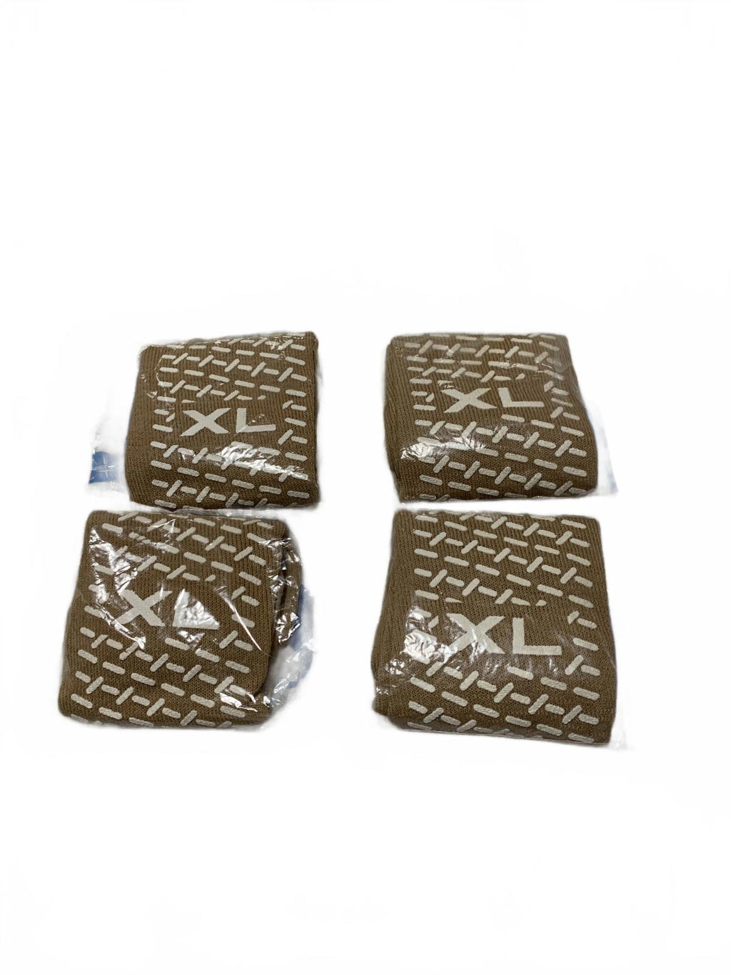 Pantuflas Medline de doble tirante, talla extragrande, color beige, 4 pares (lote)