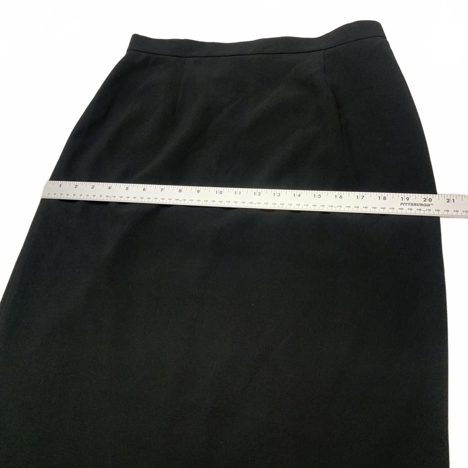 Falda tubo negra Vintage Jones New York Platinum para mujer, talla 12, W30
