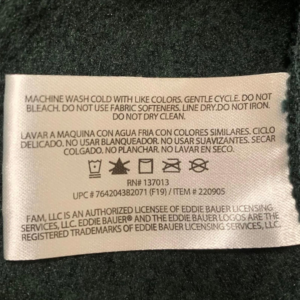 Suéter polar con cremallera de un cuarto verde oscuro mediano de Eddie Bauer para hombre