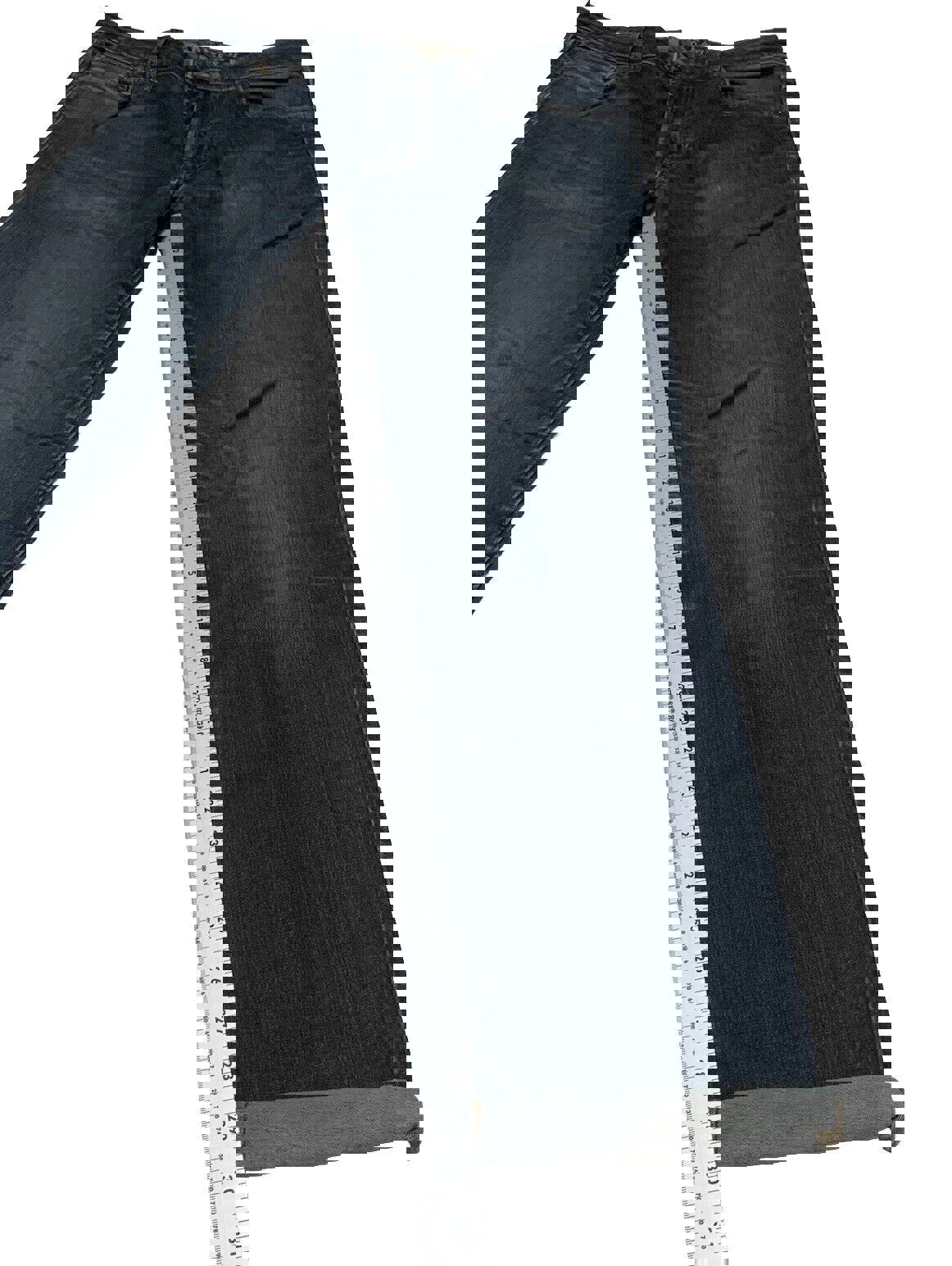 Vaqueros rectos American Eagle Outfitters para hombre, denim flexible con lavado azul oscuro, talla 32/34