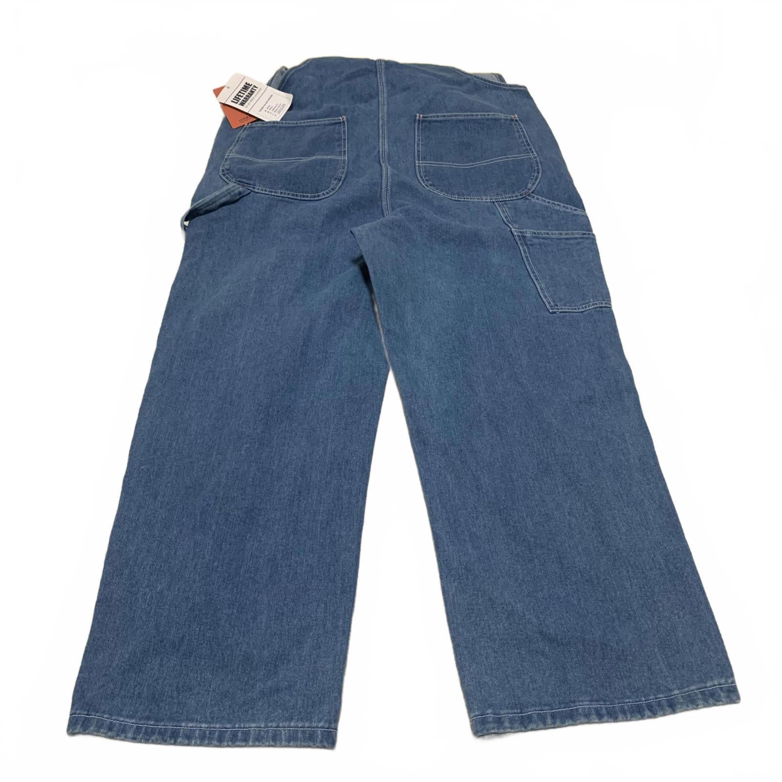 Overol de mezclilla azul para hombre Hisea de NWT, 40 de ancho x 30 de largo, etiquetas, peto de trabajo 100 % algodón