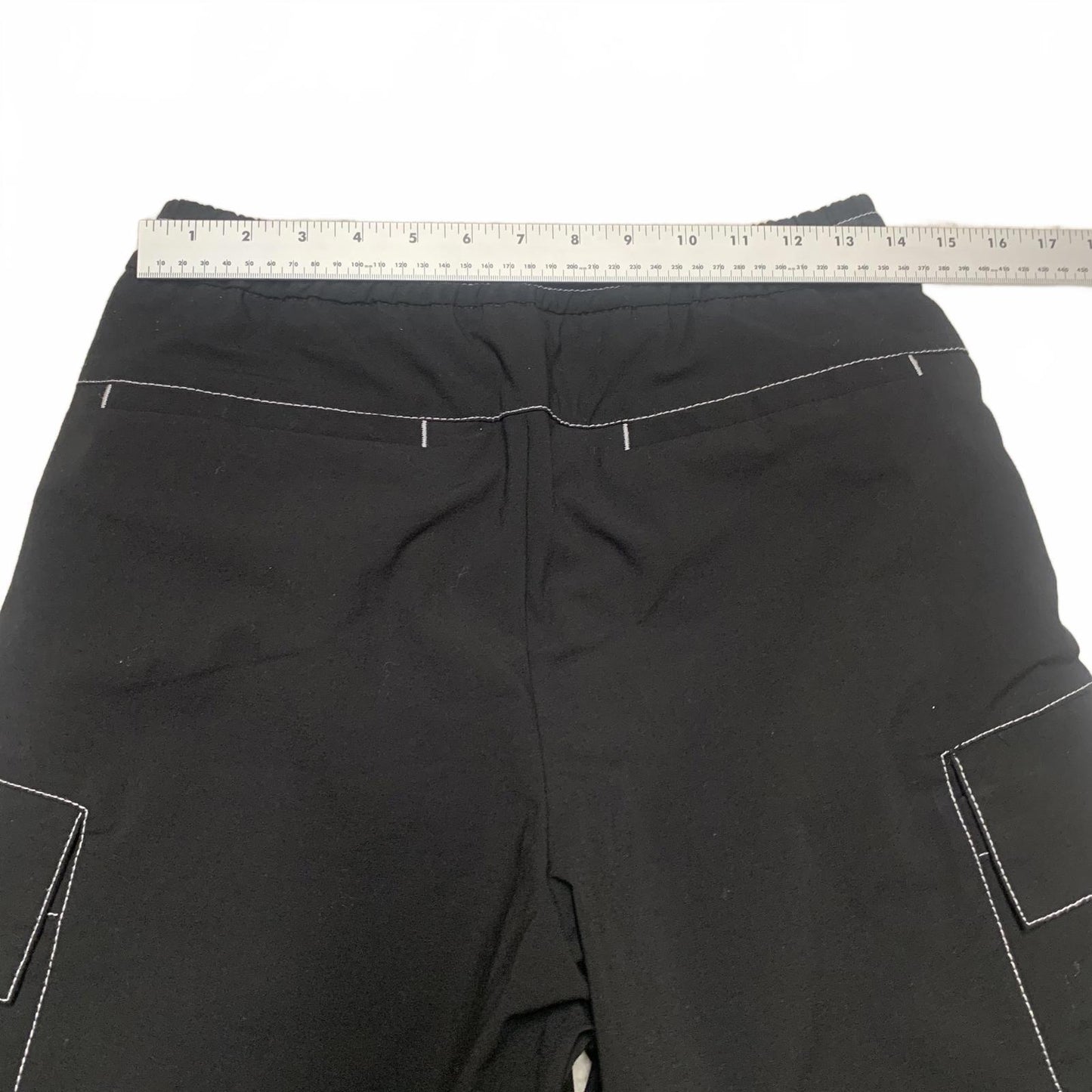 Zara Mens Sz Small Black Cargo Shorts Side Pockets W28