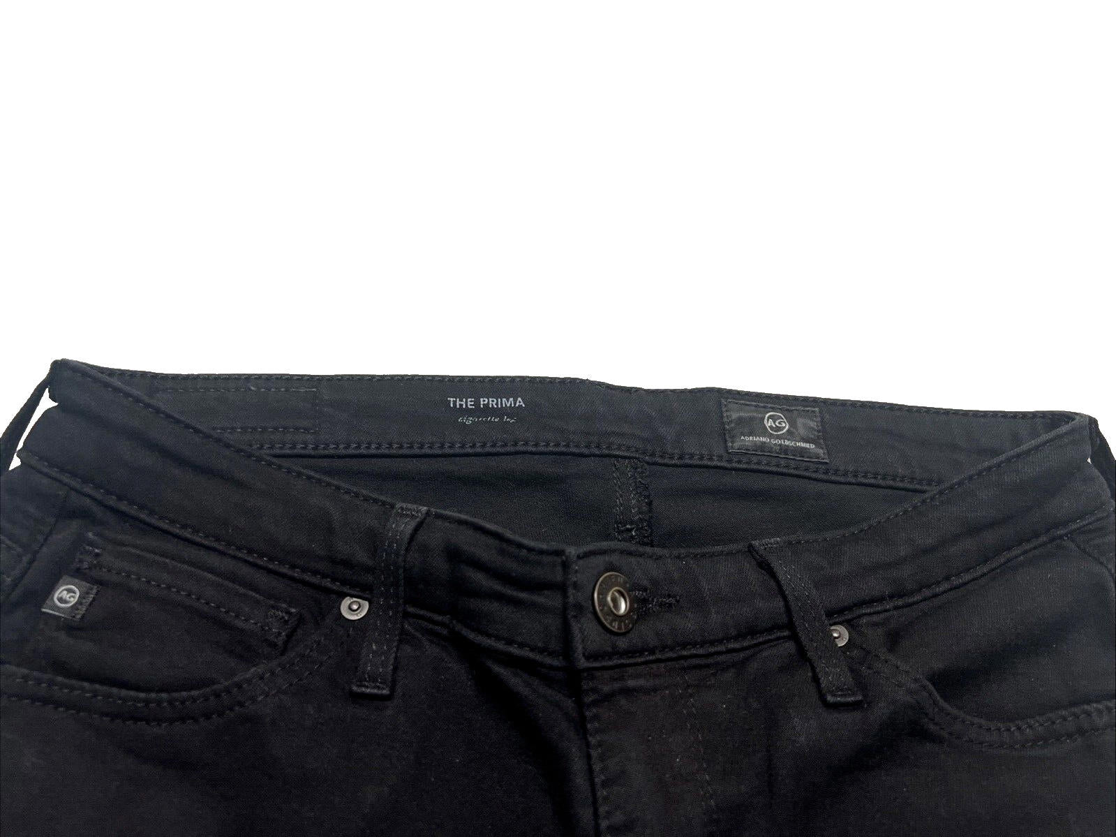 Vaqueros pitillo elásticos negros 25R The Prima Crop de Adriano Goldschmied para mujer