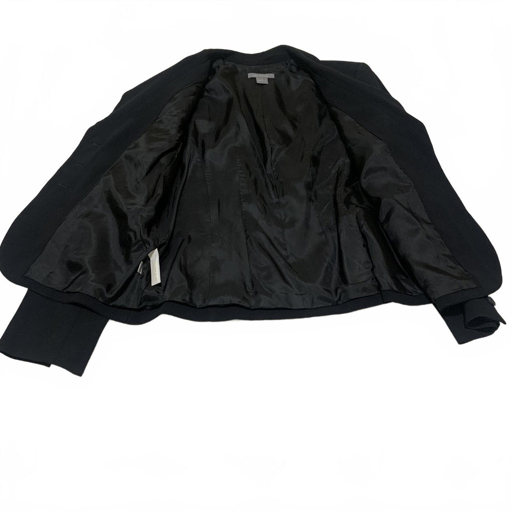 Vintage 90s Ann Taylor Blazer Women’s 14 Black Tailored Career Jacket