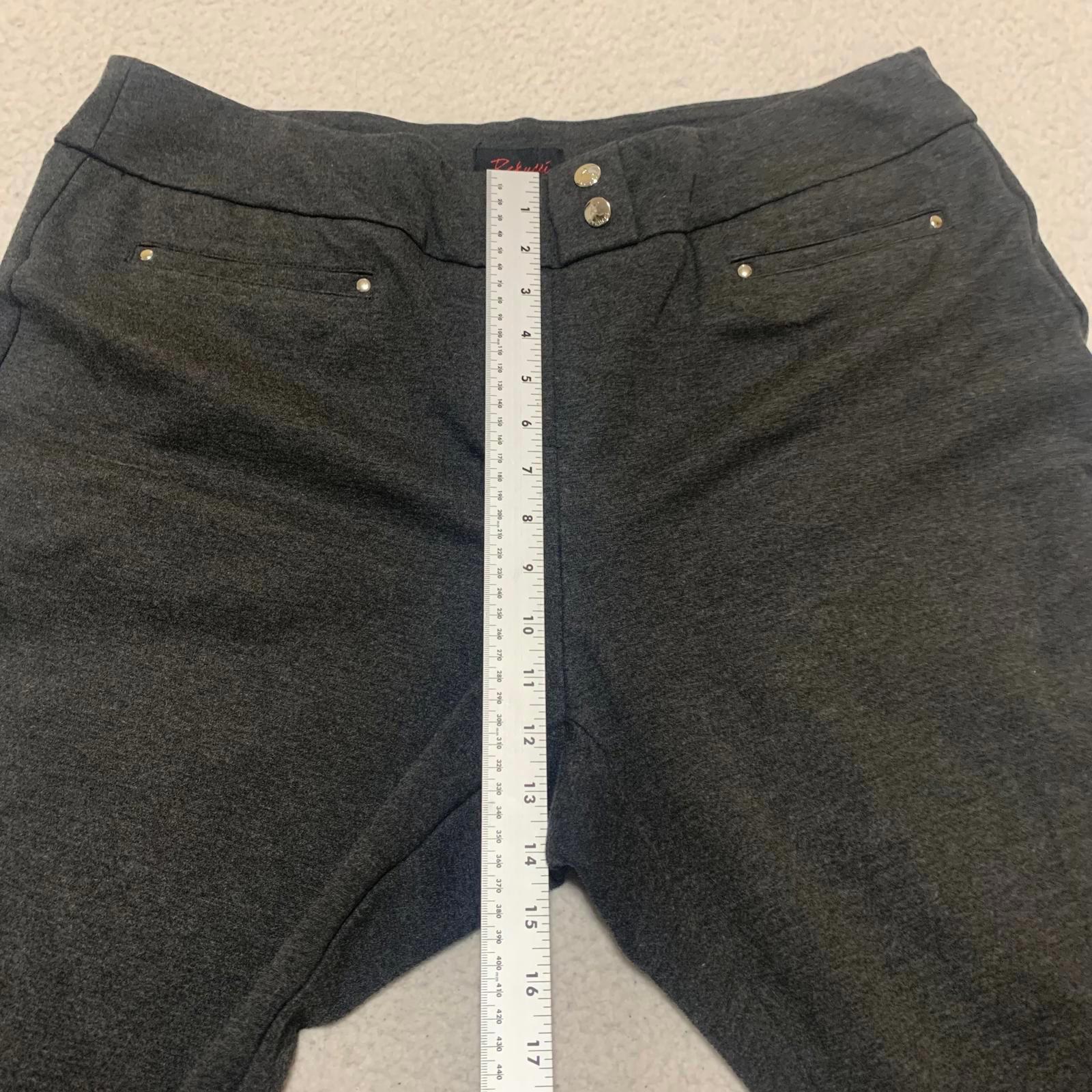 Pantalones casuales Rekucci para mujer, talla 18W, gris oscuro, ancho 40 x 29,5