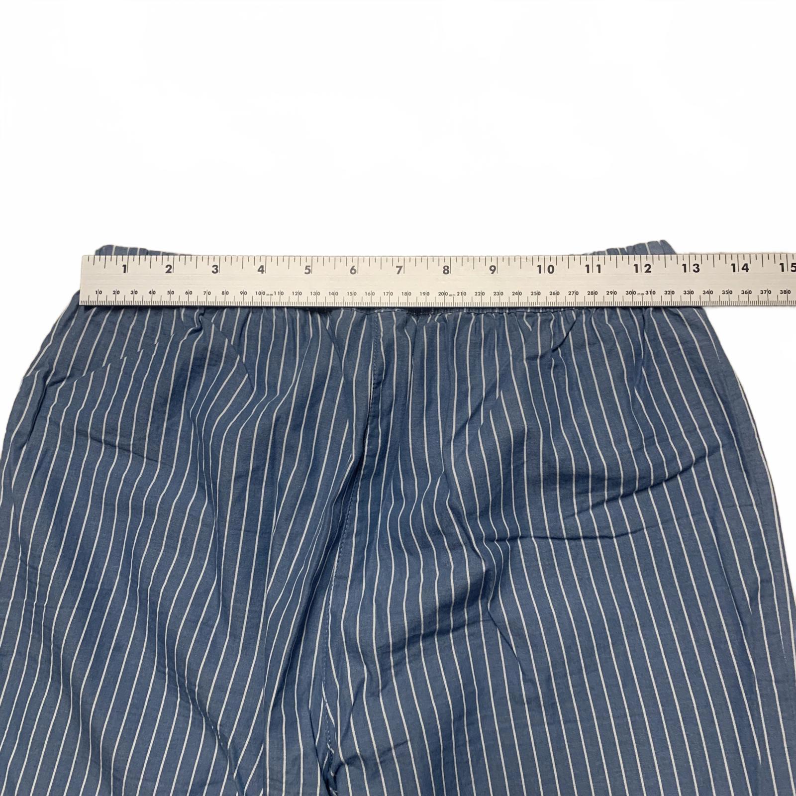 Pijama Cyrillus Paris para niño, talla 14A, de algodón, con rayas azules, ancho 25,5 x 29 cm