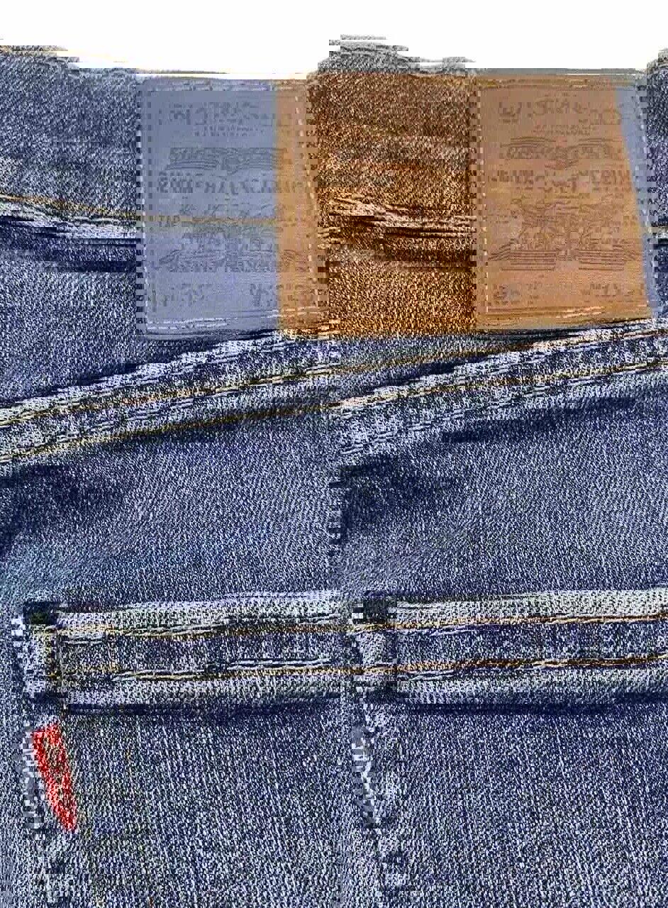 Vaqueros Levi's 512 para hombre, 30 x 30, azul, desgastados y elásticos