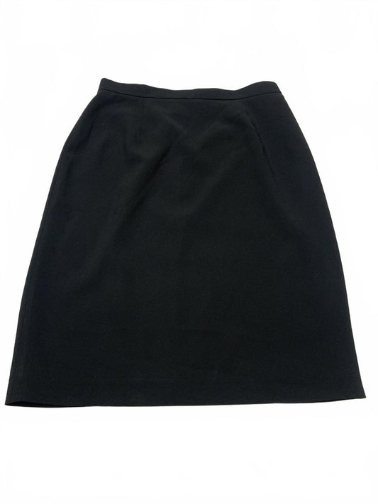 Vintage Jones New York Platinum Womens Sz 12 Black Pencil Skirt W30