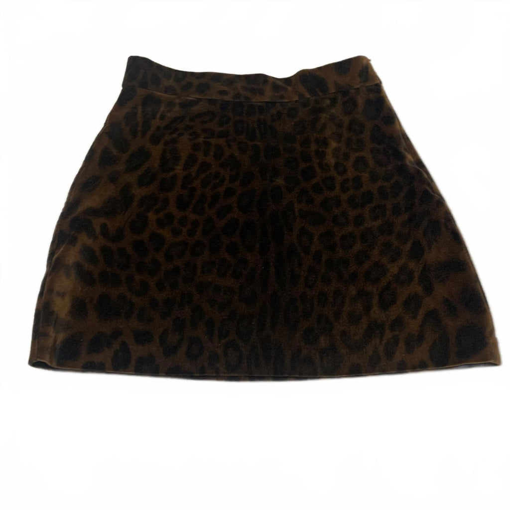 Minifalda de terciopelo con estampado de leopardo para mujer de Zara TRF, talla XS, marrón, negra, estilo retro Y2K