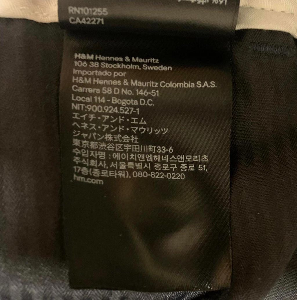 H&M Men's Blue Skinny Fit Pants Size 30 | Pre-Owned Navy Casual Trousers