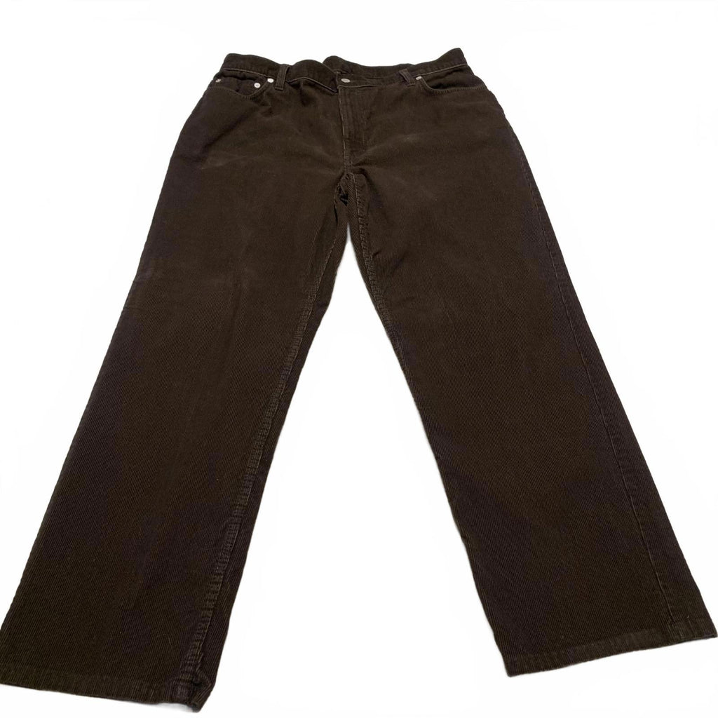 Pantalones de pana con corte tradicional y pierna cónica de Lands' End, talla 38, para hombre, color marrón