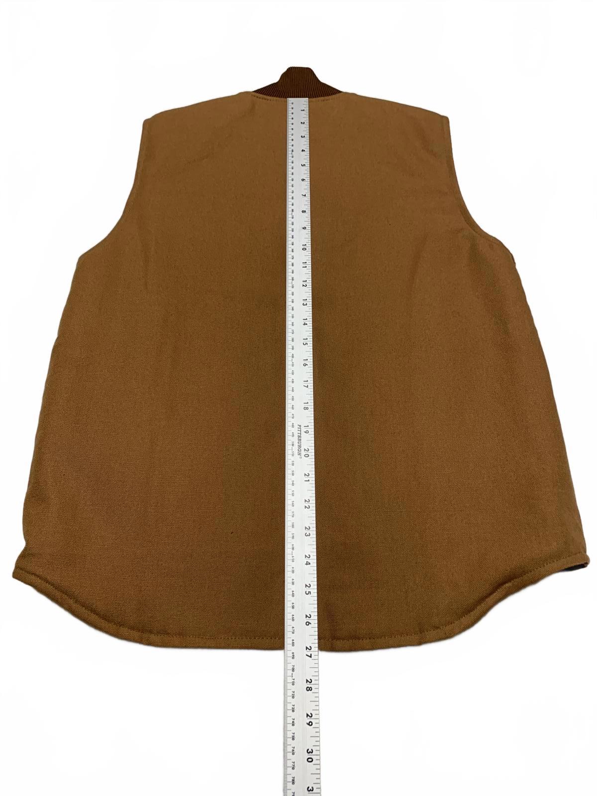 Carhartt Mens Size Small Brown Quilted Work Vest Relaxed Fit OV0001-M