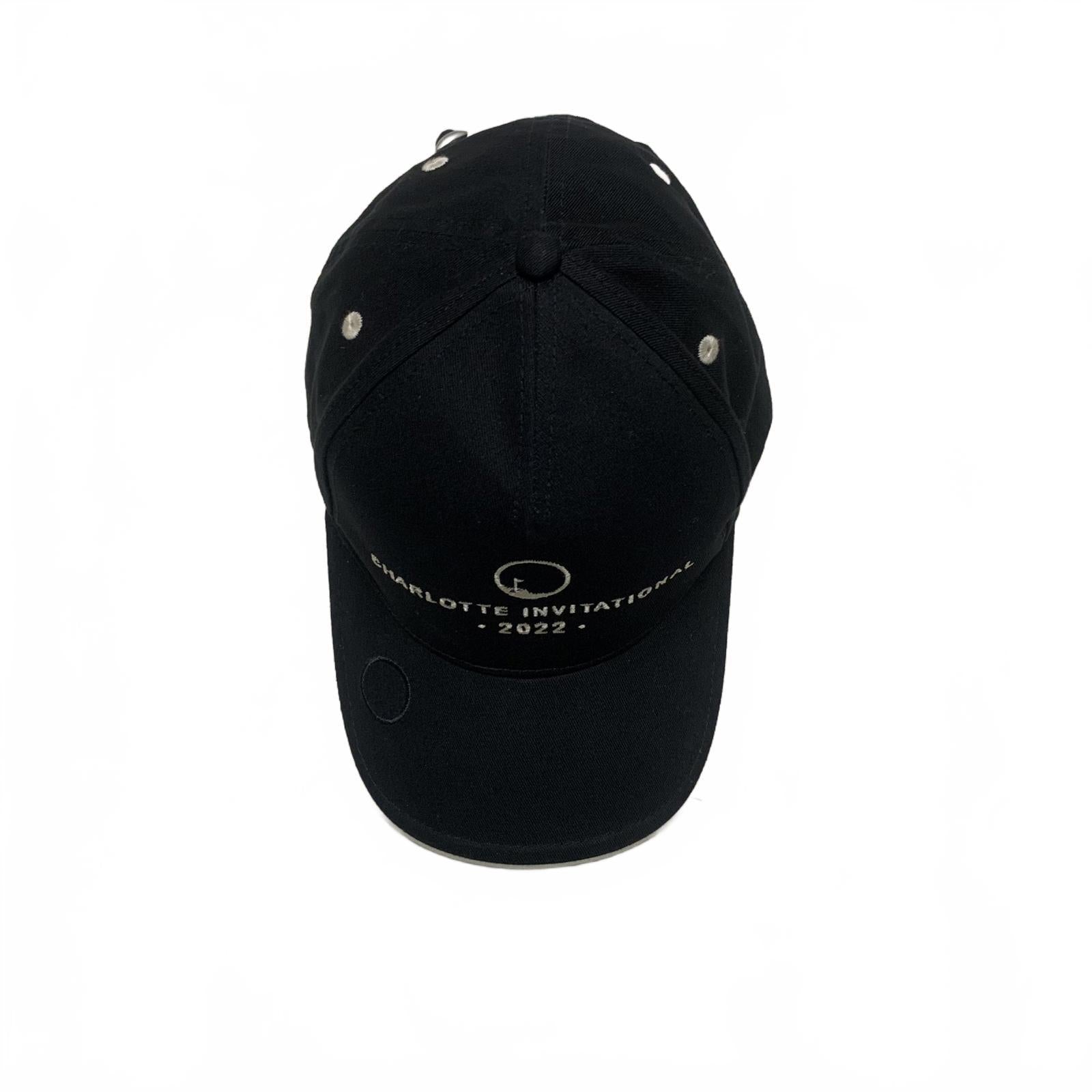 Gorra unisex negra de talla única del Charlotte Invitational 2022