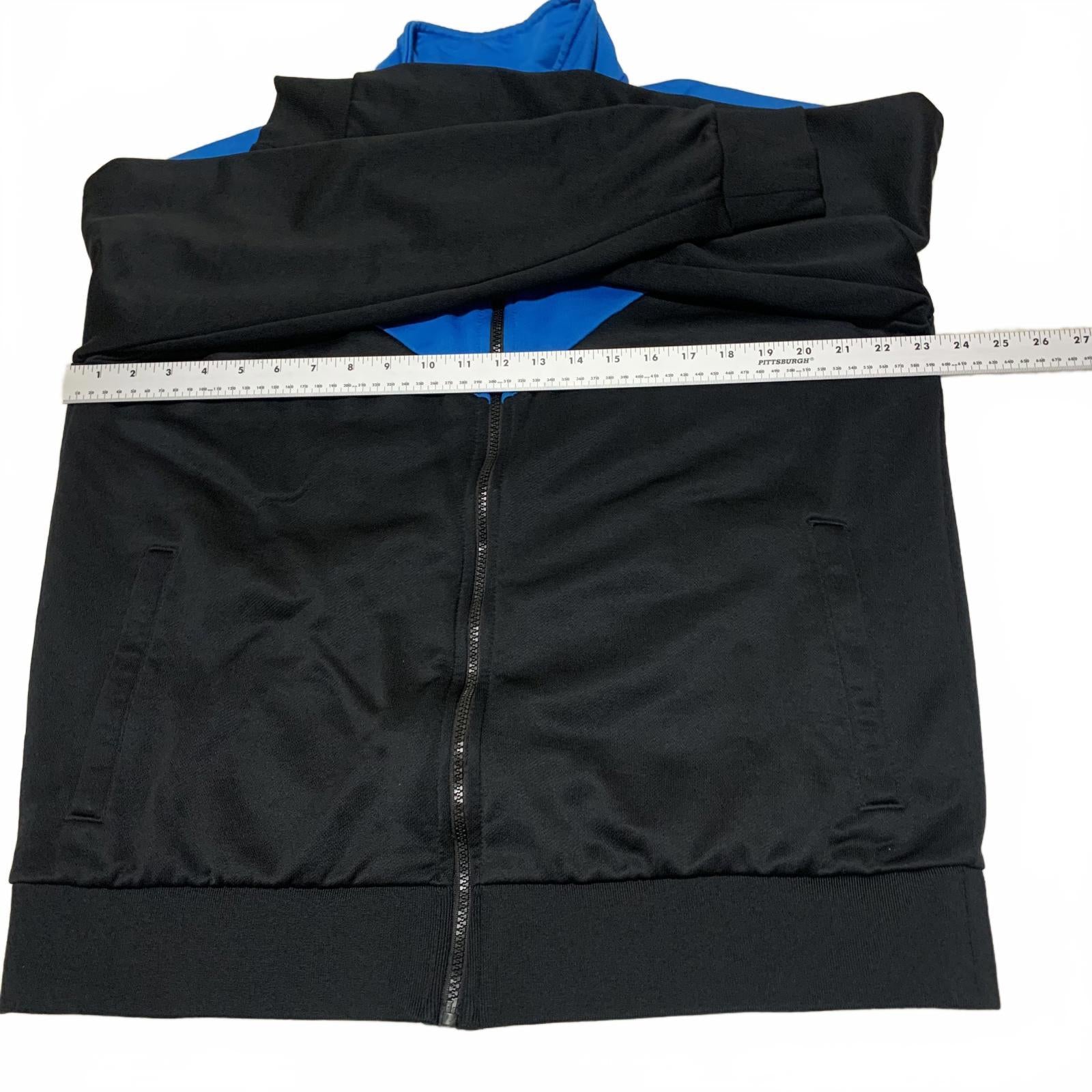 Chaqueta deportiva Puma para hombre, talla L, color negro y azul rey, con cremallera