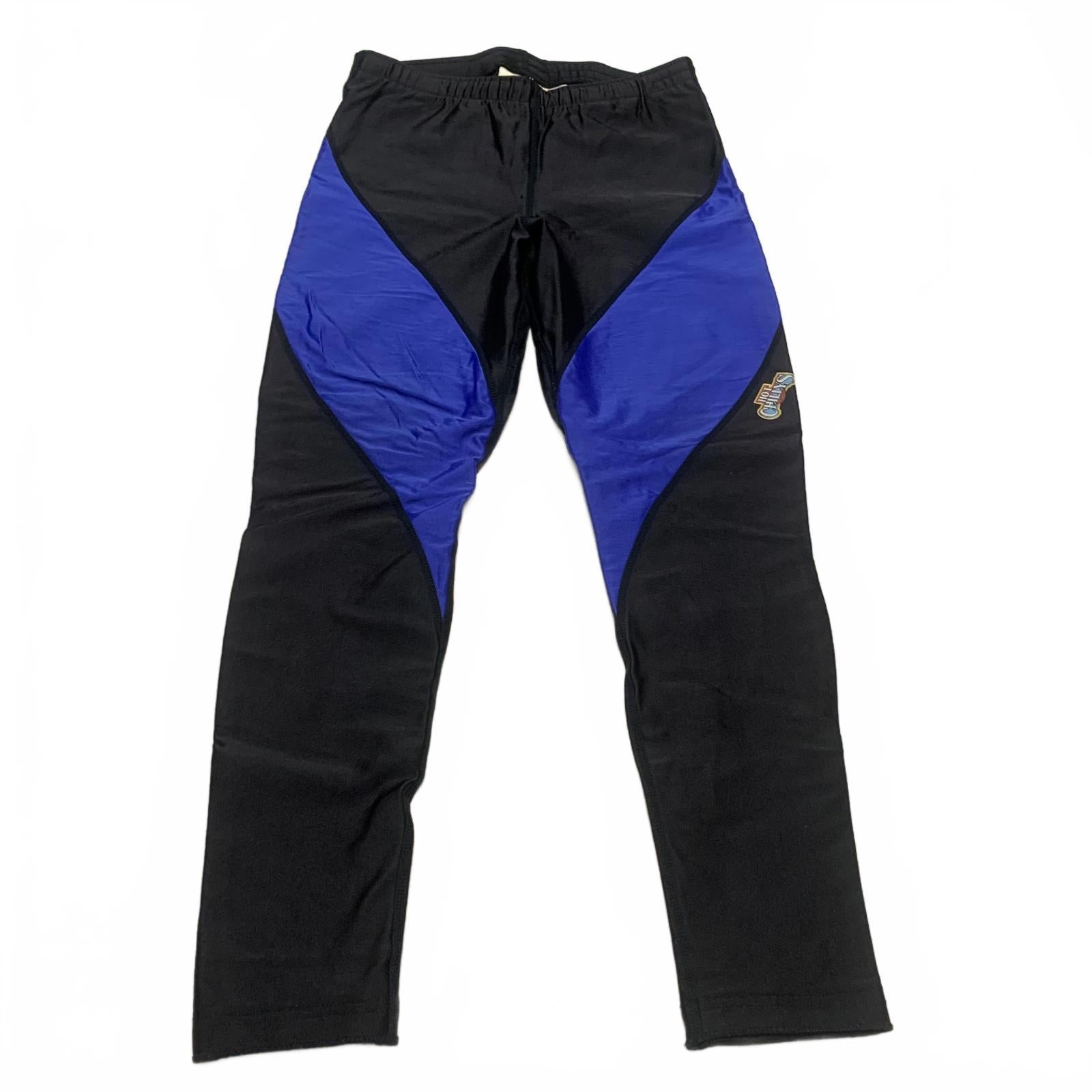 Pantalones deportivos Hot Chillys para hombre, talla grande, color negro y azul rey