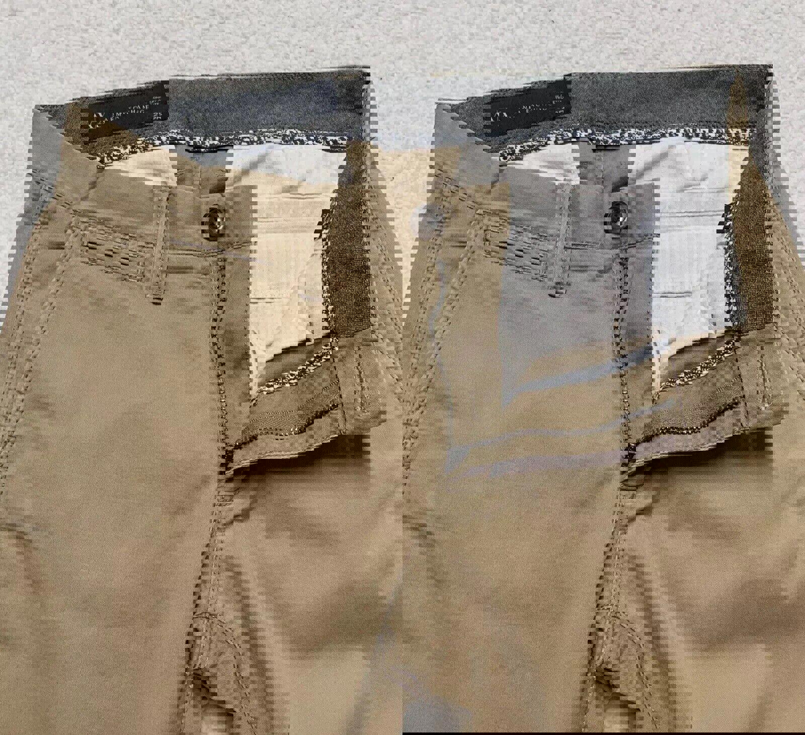 Pantalón chino ajustado de algodón de pierna recta para hombre, talla 29R, de Armani Exchange, A/X