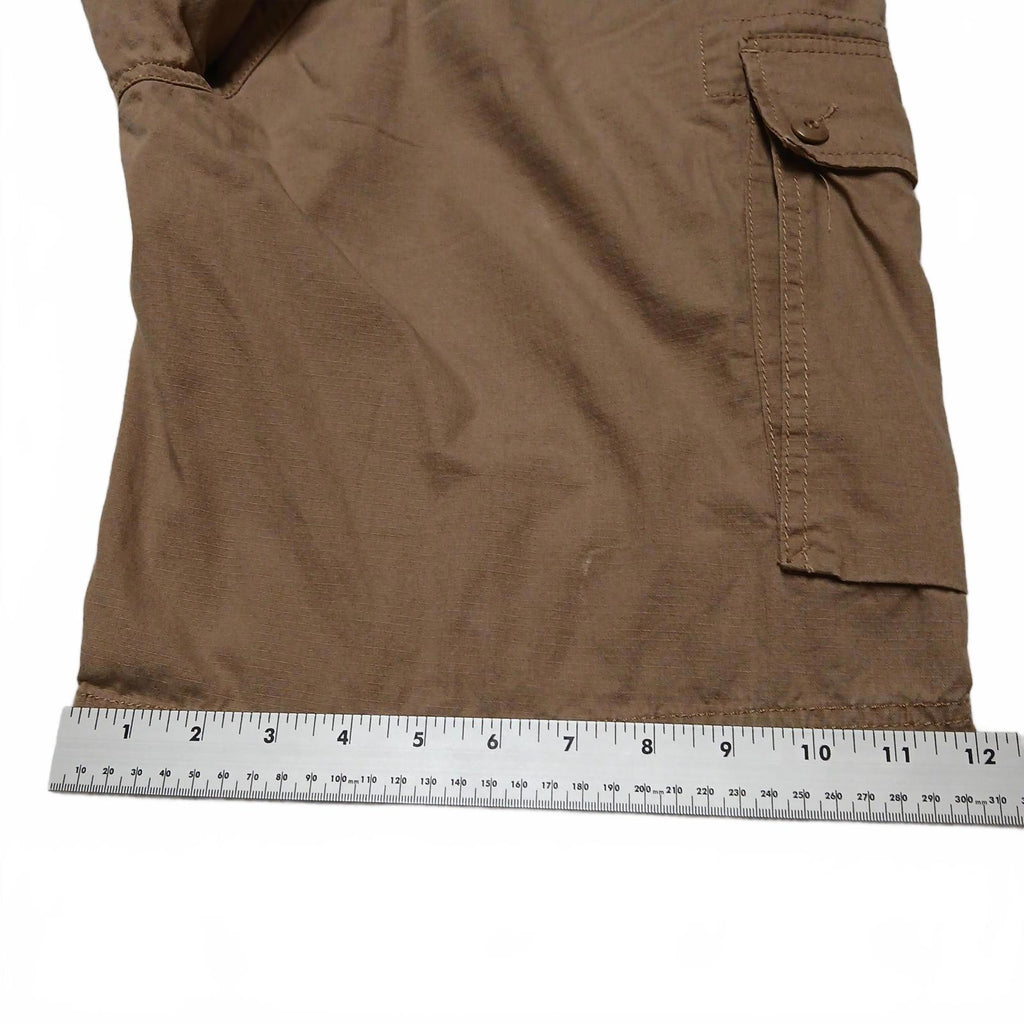 VTG Nautica Jeans Hombres Sz 33/33 Caqui Cargo Shorts India W36