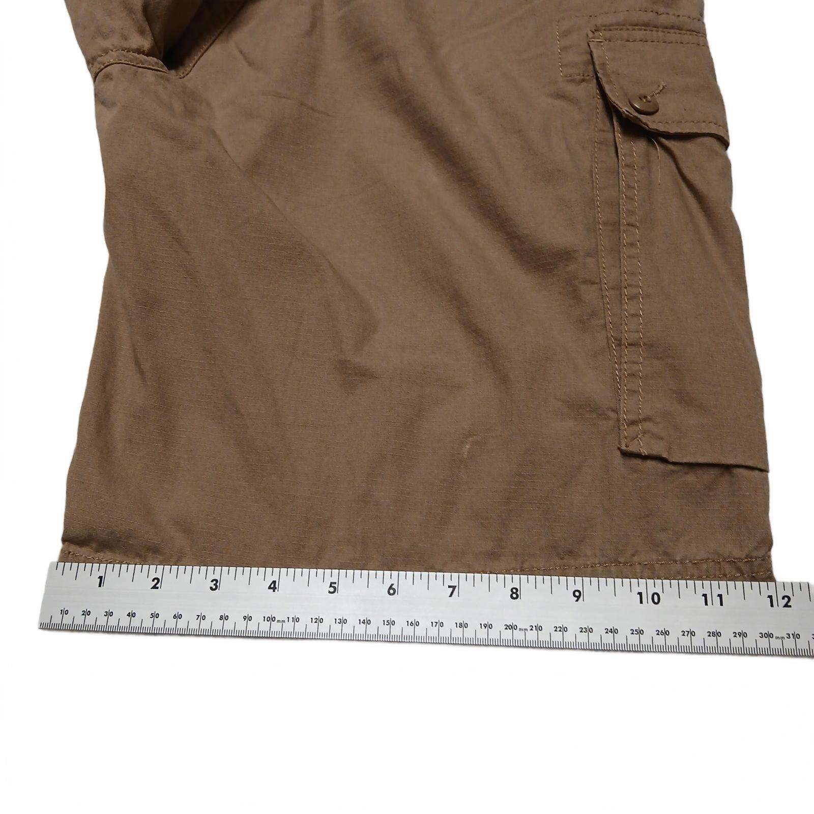 VTG Nautica Jeans Hombres Sz 33/33 Caqui Cargo Shorts India W36