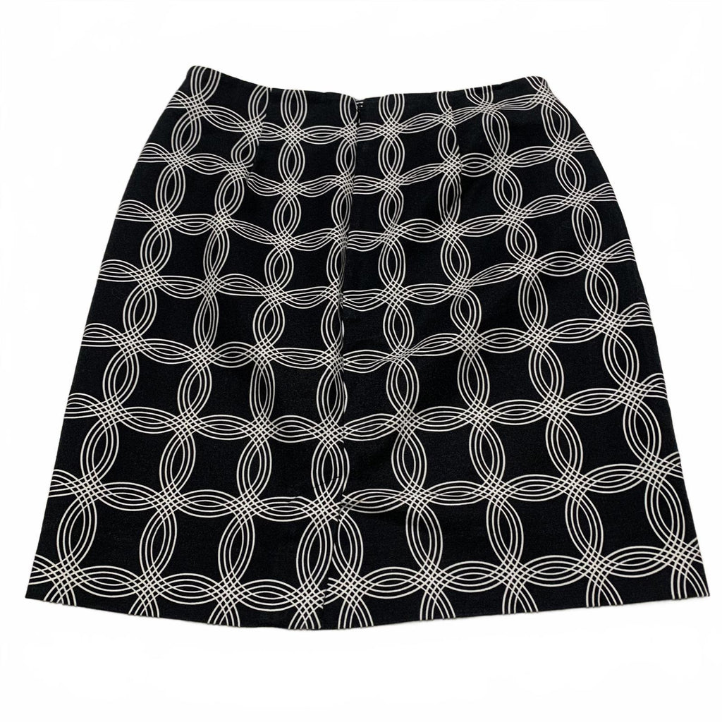 Minifalda Banana Republic con estampado geométrico en blanco y negro para mujer, talla 0, W26