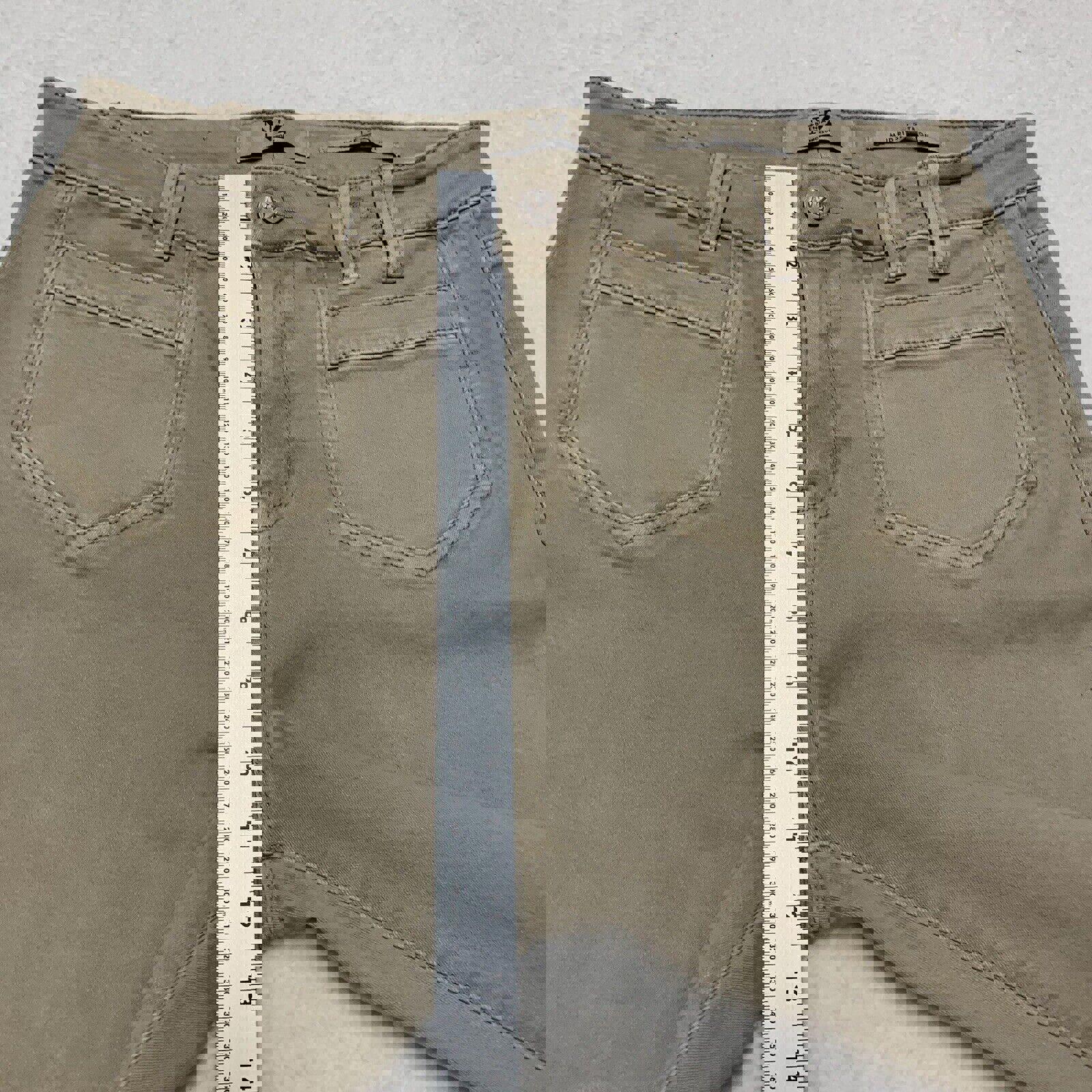 Vaqueros Nic+Zoe para mujer, talla 32, color tostado, con parche en el bolsillo delantero, color beige