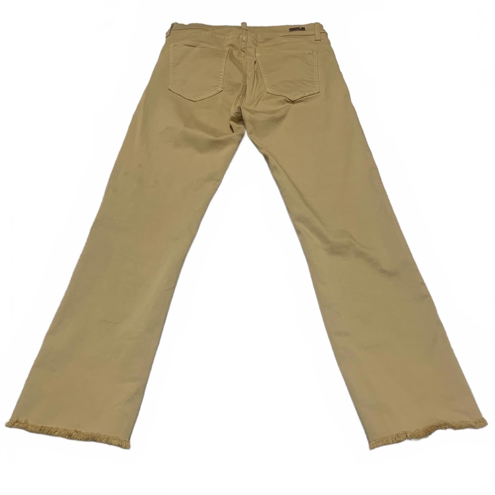 Pantalones de mezclilla Principle Innovators, talla 29, amarillos, con dobladillo deshilachado, ancho 30 x 27 L, EE. UU.