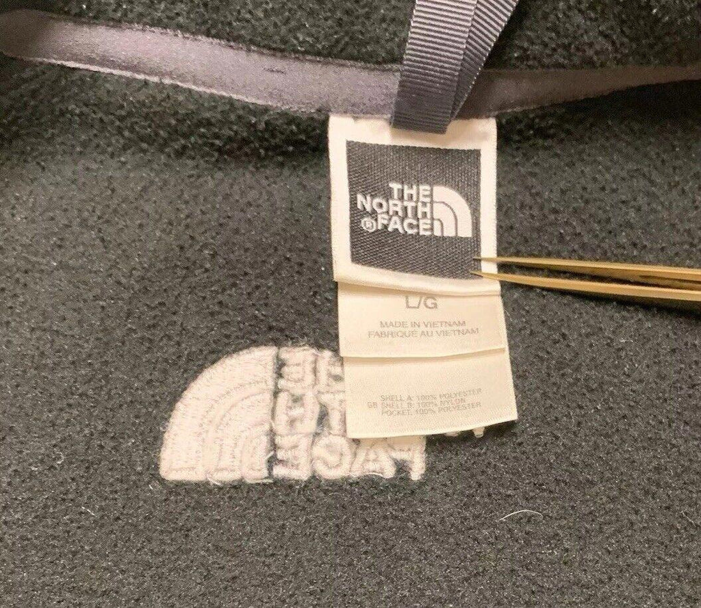 Chaqueta polar North Face para hombre, talla L, negra, con bolsillos con cremallera completa, para exteriores e invierno