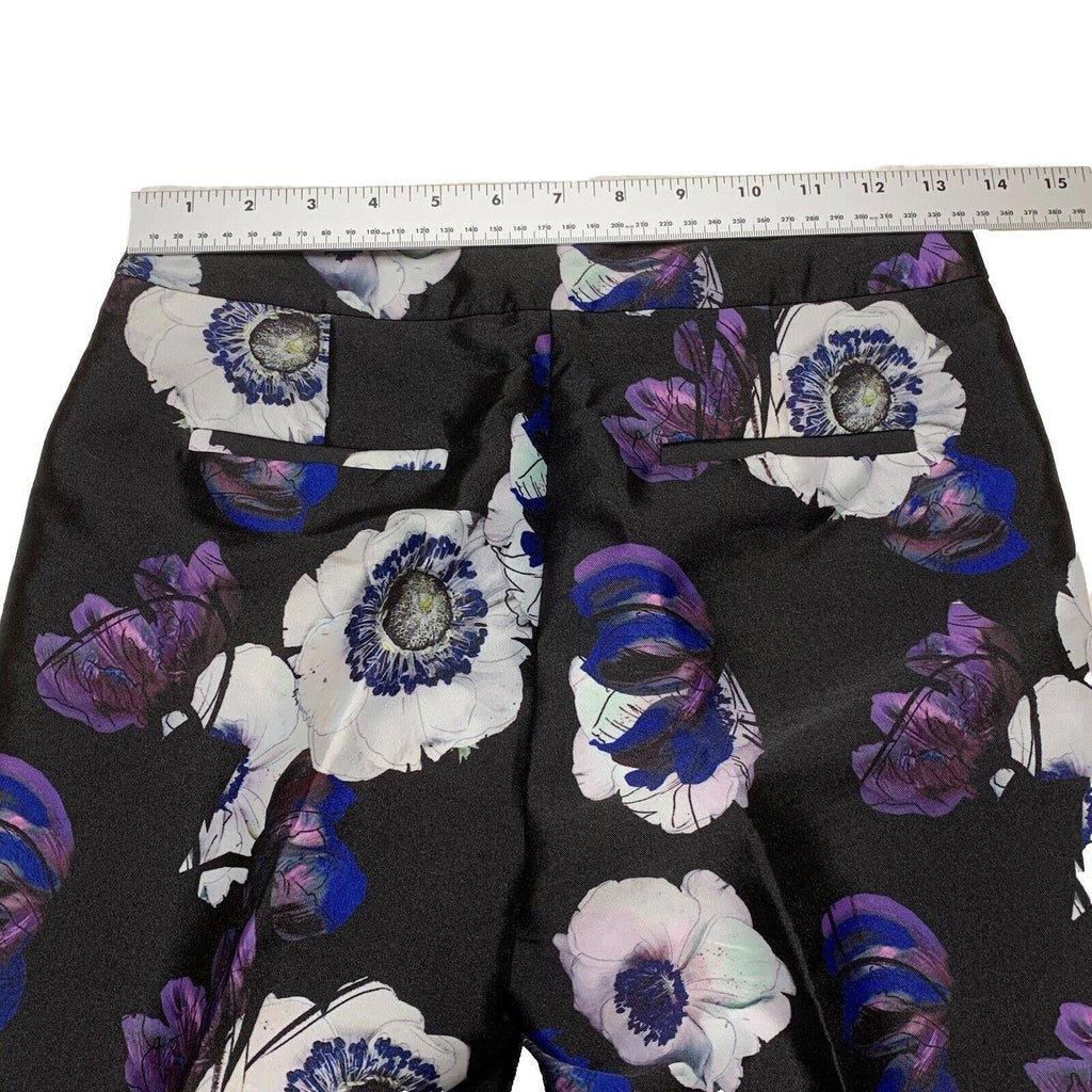 Pantalones de mujer J. Crew, talla 00, estampado floral de amapolas, corte cropped