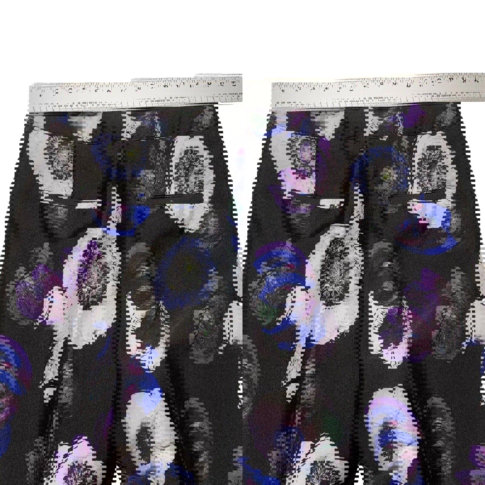 Pantalones de mujer J. Crew, talla 00, estampado floral de amapolas, corte cropped