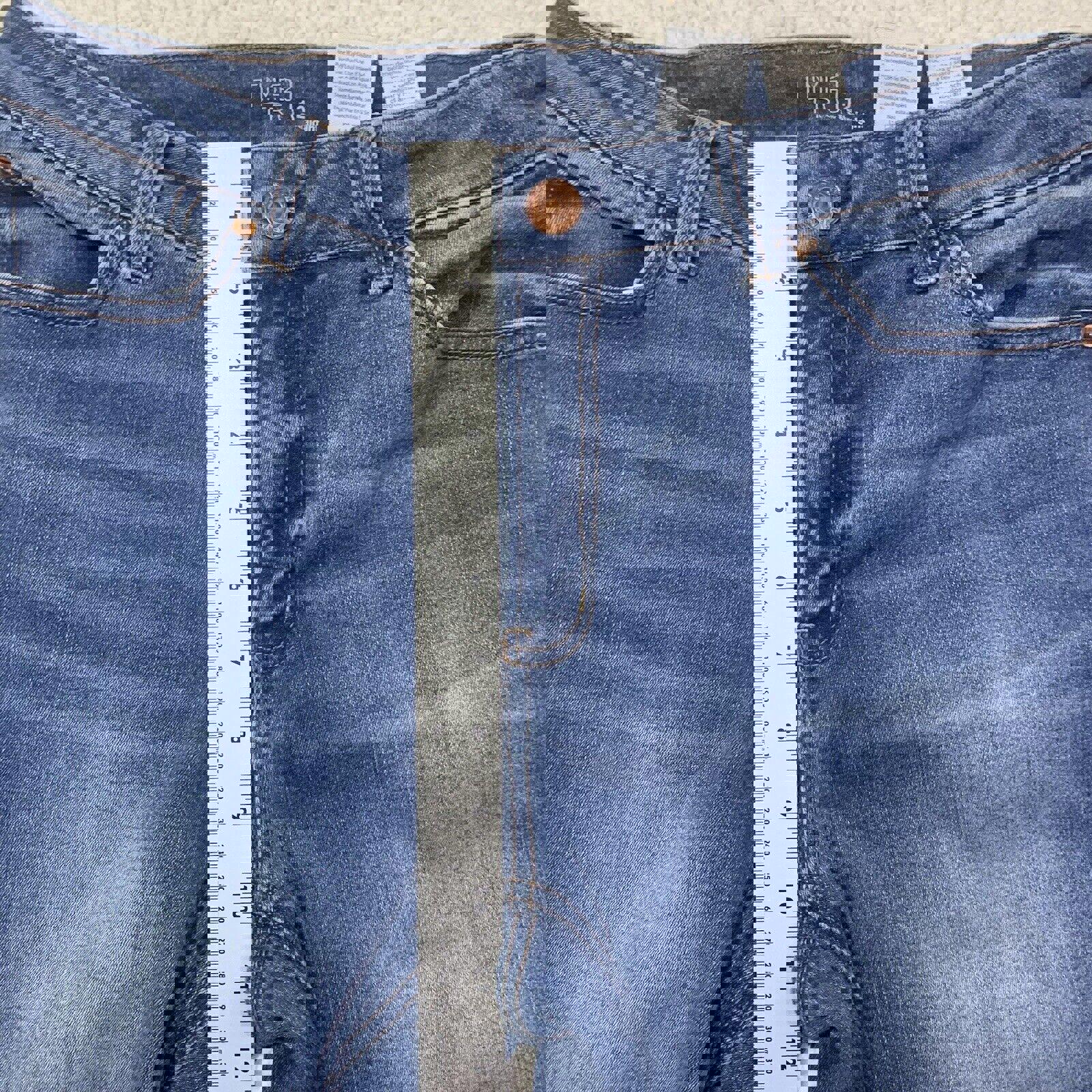 Jeans Time And True para mujer, 12, azul, pierna recta, lavado oscuro