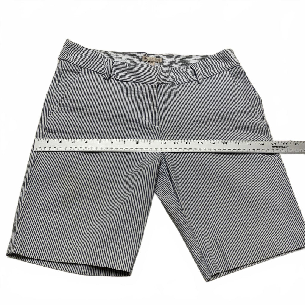 Bermudas elásticas a rayas VTG Lila Rose para mujer, talla 10, ancho 32