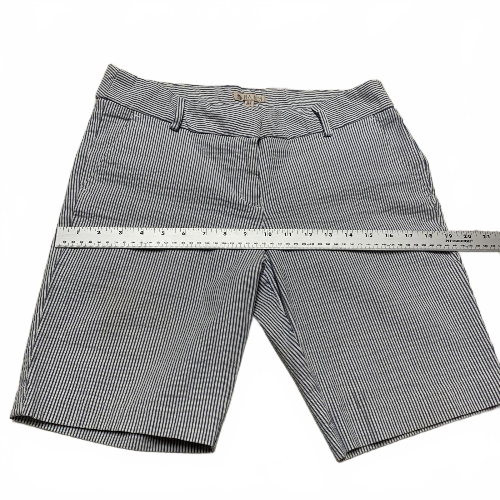 Bermudas elásticas a rayas VTG Lila Rose para mujer, talla 10, ancho 32