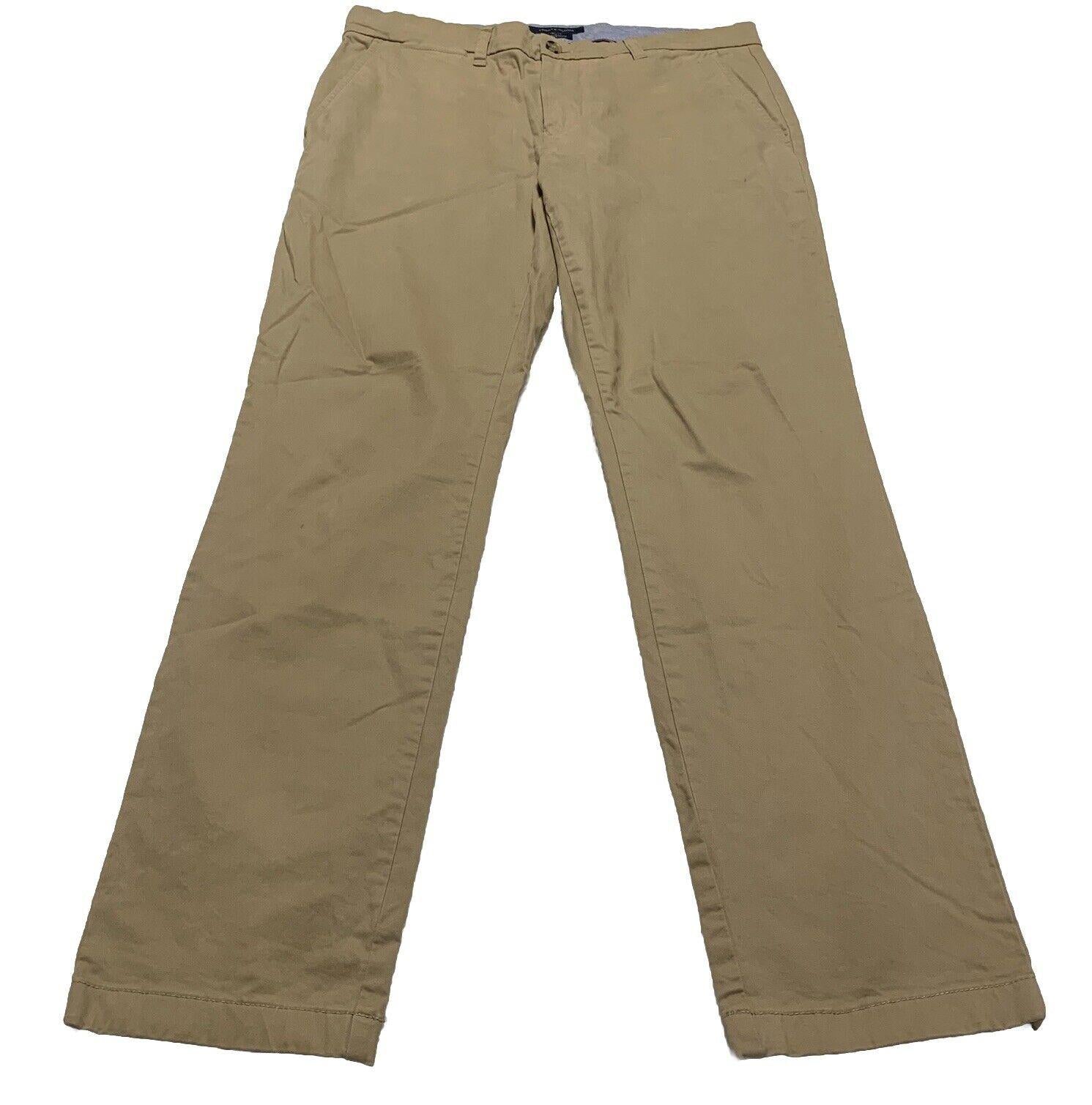 Pantalones chinos Tommy Hilfiger para hombre, corte ajustado, beige, 32 x 32