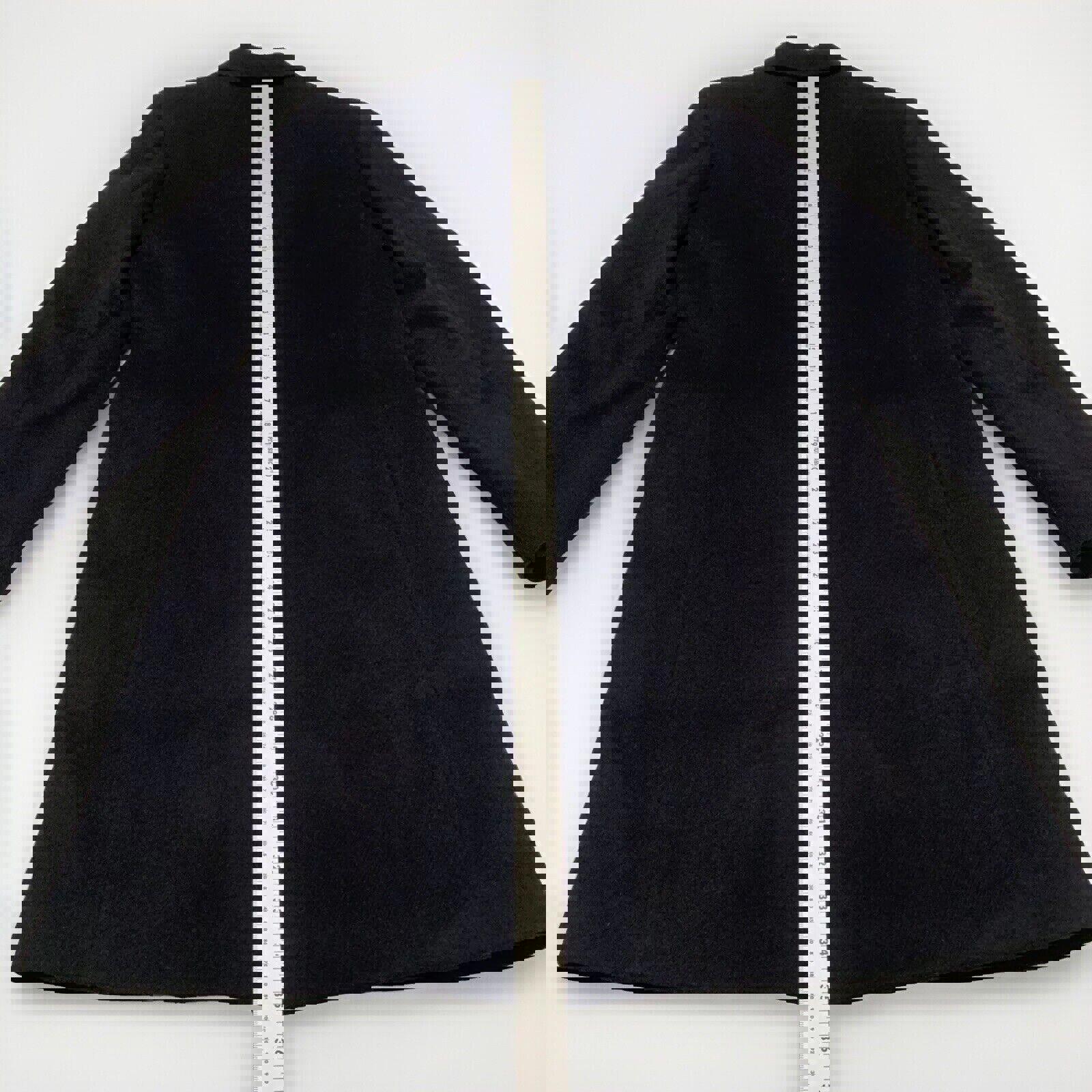 Abrigo largo clásico de lana negra de J Crew para mujer, talla 12