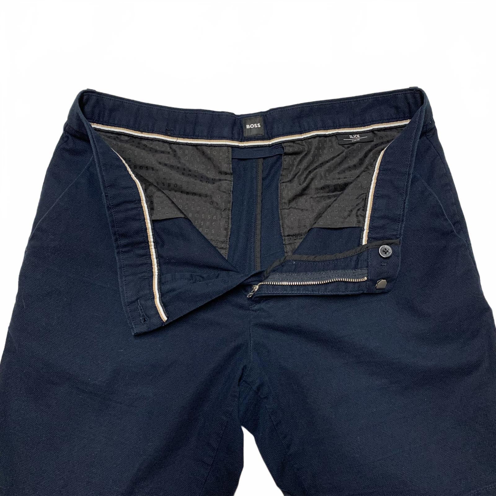 Pantalones cortos casuales azul marino Hugo Boss para hombre, talla 34R, W34