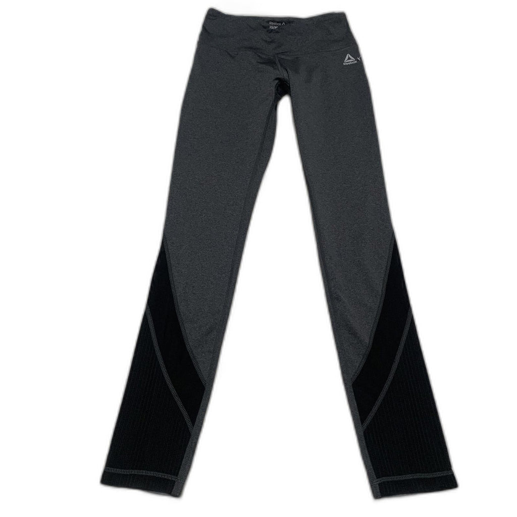 Leggings deportivos Reebok para mujer, talla XS, color gris y negro