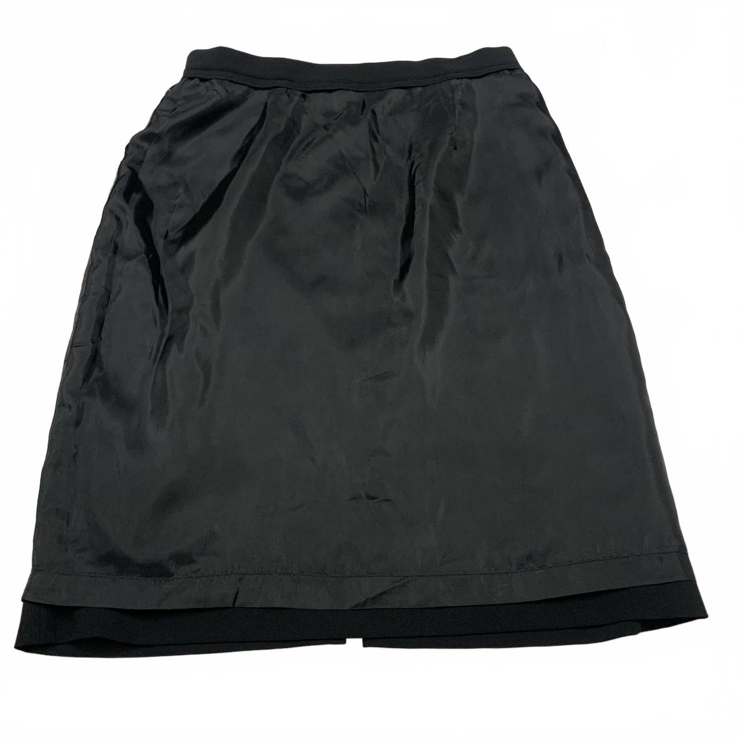 Vintage Jones New York Platinum Womens Sz 12 Black Pencil Skirt W30