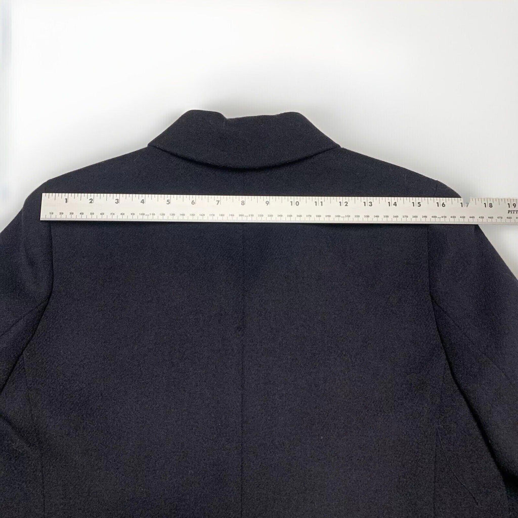 J Crew Women’s Sz 12 Black Wool Peacoat Long Topcoat Classic