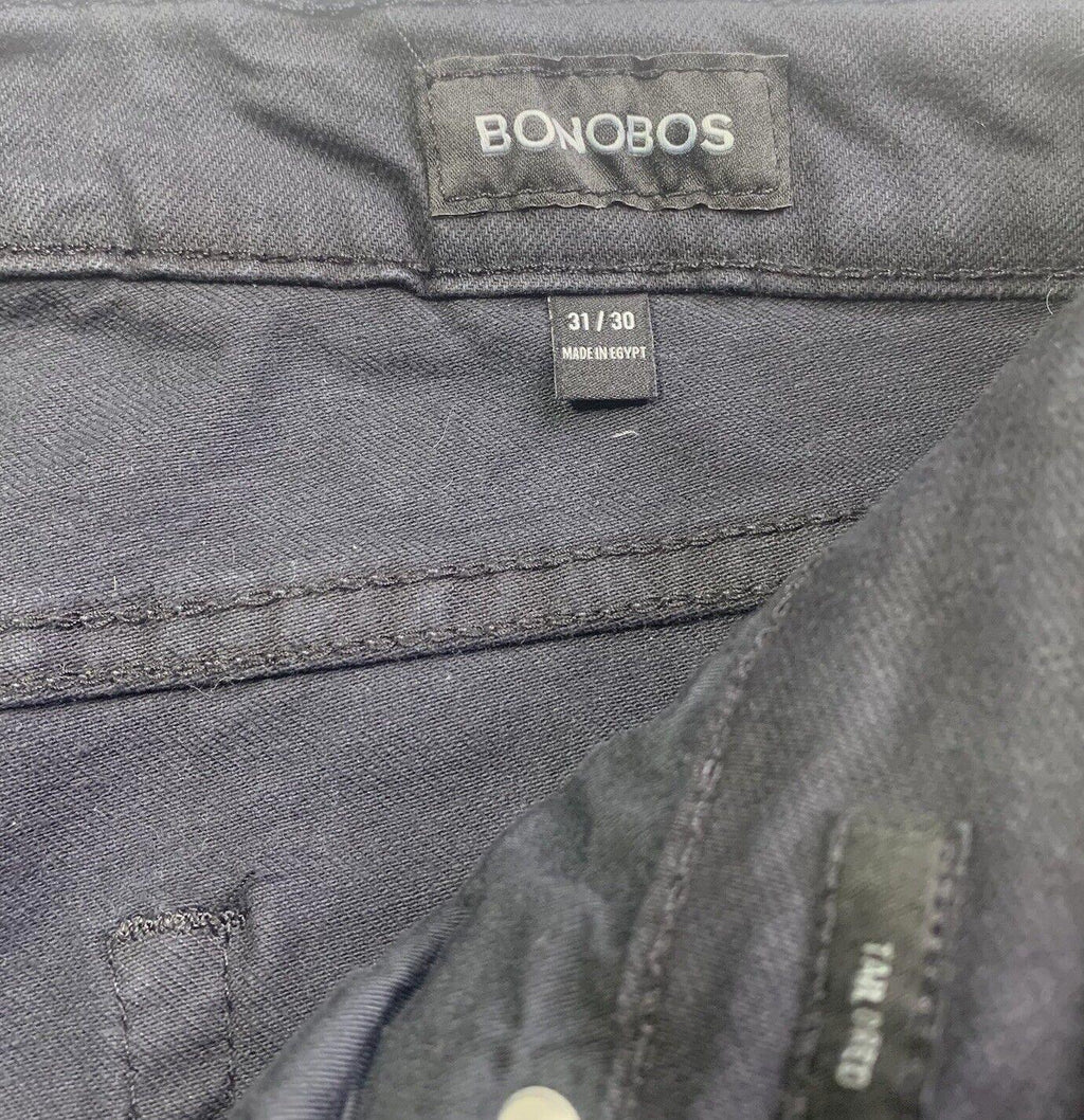 Vaqueros Bonobos para hombre, 31/30, negros, ajustados, de pierna recta y elásticos