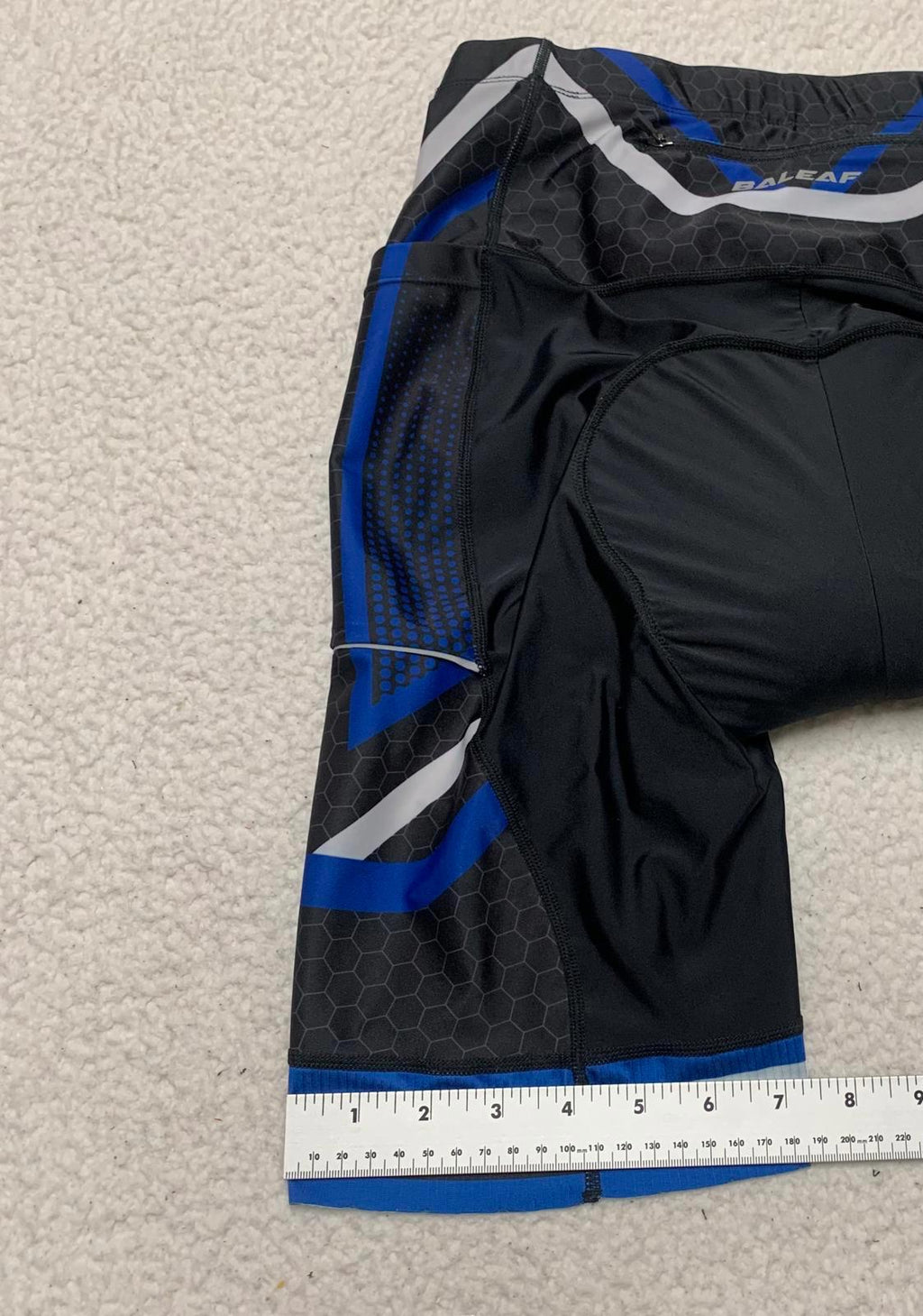 Pantalones cortos de ciclismo acolchados BALEAF para hombre, talla grande, azul y negro