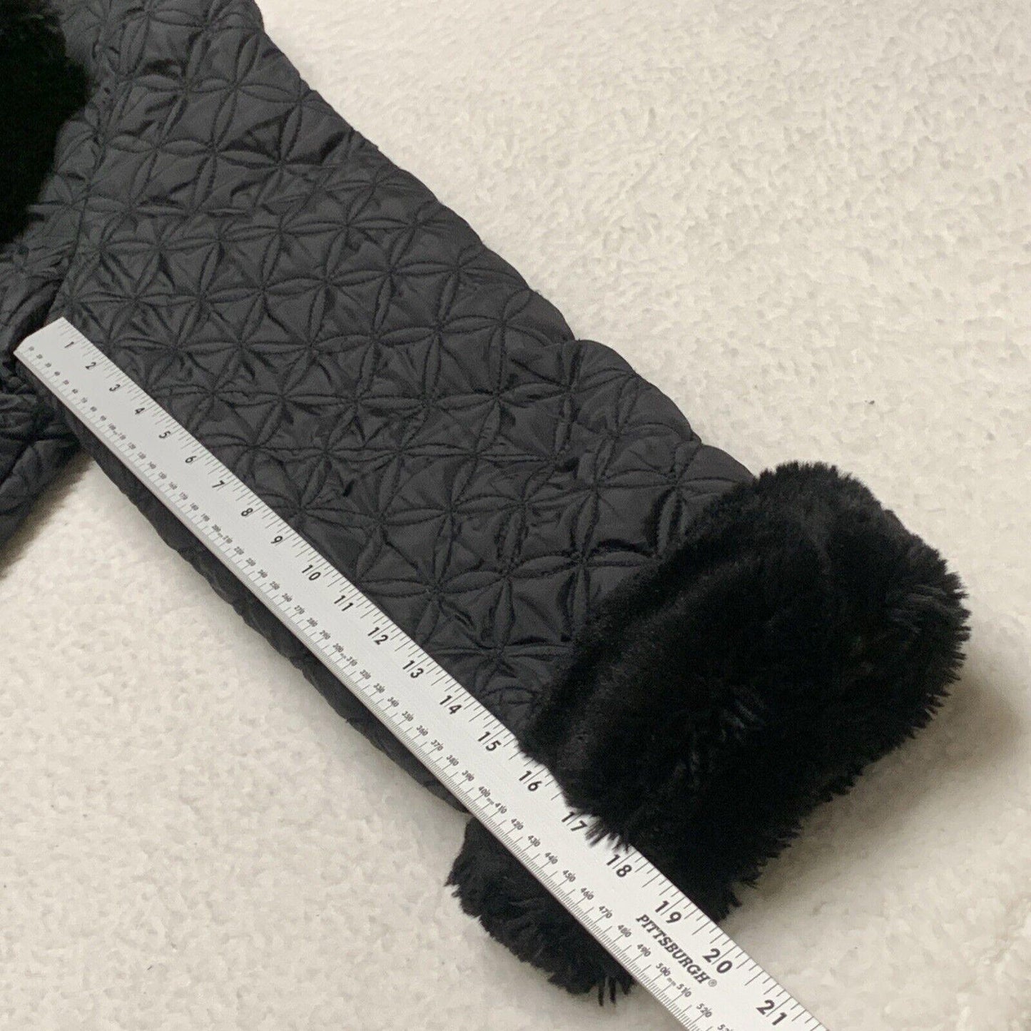 MARC New York Andrew Marc Women’s  XL Faux Fur  Black Quilted Winter Coat Puffer