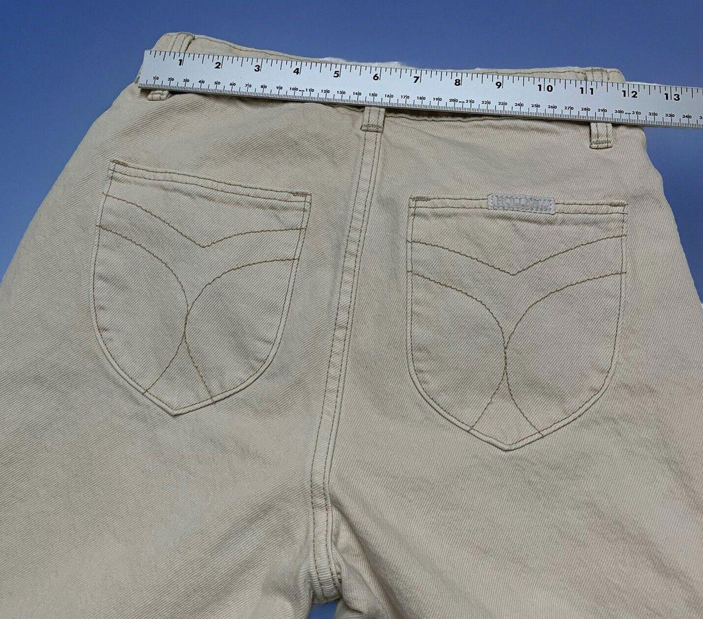 Rolla's Jeans - Vaqueros acampanados beige con botones y pierna abierta para mujer, talla 25