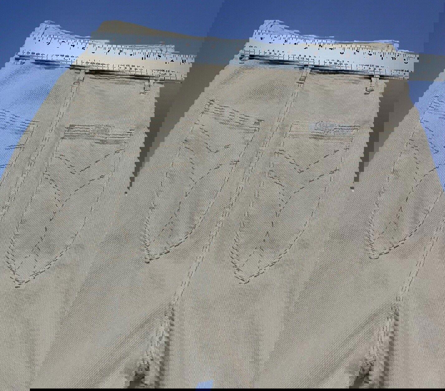 Rolla's Jeans - Vaqueros acampanados beige con botones y pierna abierta para mujer, talla 25