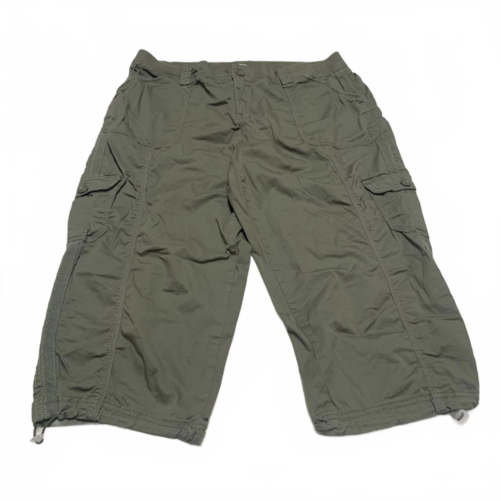Pantalones capri cargo verde oliva para mujer, talla 16, talla 37, elásticos, de Style &amp; Co.