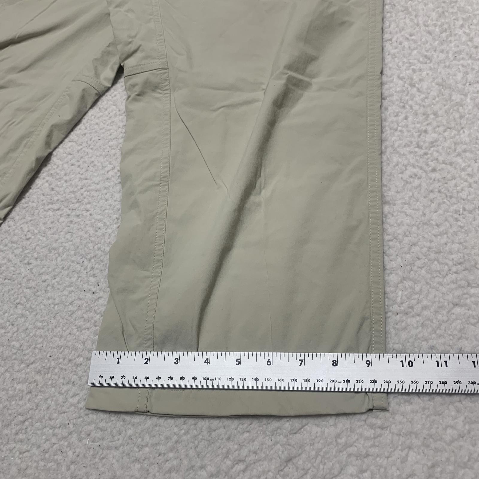 Pantalones capri cargo beige LL Bean para mujer, talla 12R, para actividades al aire libre, ancho 34 x largo 22,5 cm