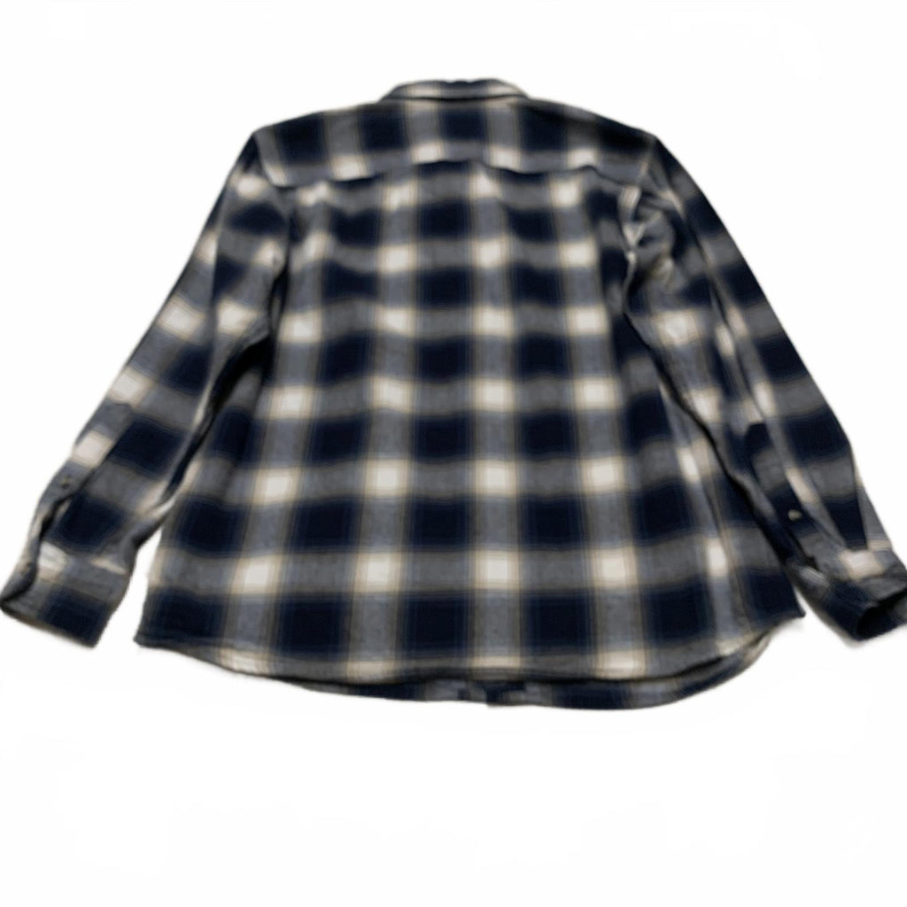 Camisa de franela a cuadros azules de algodón para hombre, talla grande, de Red Head Brand Co.